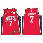 Maglia Brooklyn Nets Kevin Durant NO 7 Throwback Rosso