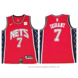 Maglia Brooklyn Nets Kevin Durant NO 7 Throwback Rosso