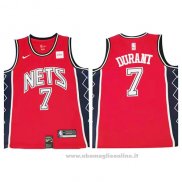 Maglia Brooklyn Nets Kevin Durant NO 7 Throwback Rosso