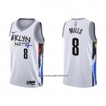 Maglia Brooklyn Nets Patty Mills #8 Citta 2022-23 Bianco