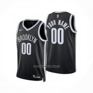 Maglia Brooklyn Nets Personalizzate Icon 2024-25 Nero