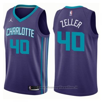 Maglia Charlotte Hornets Cody Zeller NO 40 Statement 2017-18 Viola