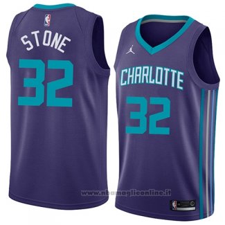 Maglia Charlotte Hornets Julyan Stone NO 32 Statement 2018 Viola