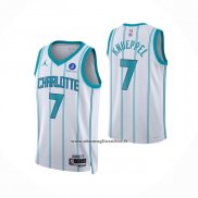 Maglia Charlotte Hornets Kon Knueppel No 7 Association 2025-26 Bianco