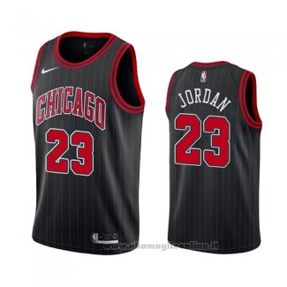 Maglia Chicago Bulls Michael Jordan NO 23 Statement 2019-20 Nero