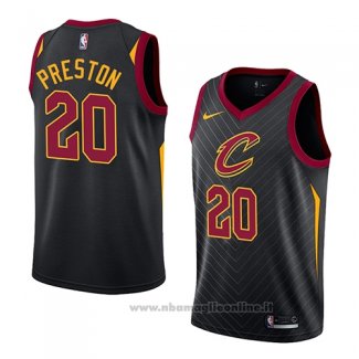 Maglia Cleveland Cavaliers Billy Preston NO 20 Statement 2018 Nero