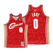 Maglia Cleveland Cavaliers Kevin Love NO 0 Mitchell & Ness Rosso