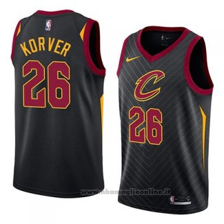 Maglia Cleveland Cavaliers Kyle Korver NO 26 Statement 2018 Nero