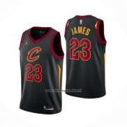 Maglia Cleveland Cavaliers LeBron James #23 Statement 2020-21 Nero