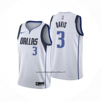 Maglia Dallas Mavericks Anthony Davis No 3 Association 2025-26 Bianco