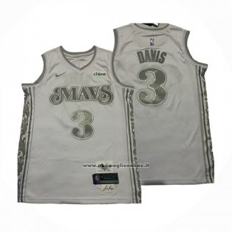 Maglia Dallas Mavericks Anthony Davis No 3 Citta 2024-25 Bianco