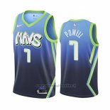 Maglia Dallas Mavericks Dwight Powell NO 7 Citta Edition Blu