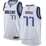 Maglia Dallas Mavericks Luka Doncic NO 77 Association 2018 Blu