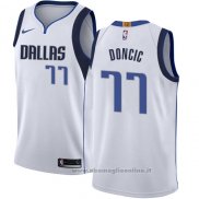 Maglia Dallas Mavericks Luka Doncic NO 77 Association 2018 Blu