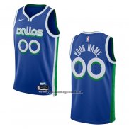 Maglia Dallas Mavericks Personalizzate Citta 2022-23 Blu