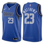 Maglia Dallas Mavericks Wesley Matthews NO 23 Icon 2018 Blu