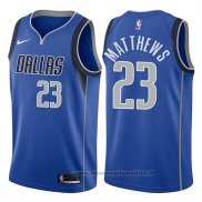 Maglia Dallas Mavericks Wesley Matthews NO 23 Icon 2018 Blu