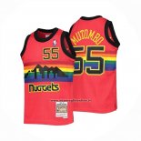 Maglia Denver Nuggets Dikembe Mutombo No 55 Mitchell & Ness 1991-92 Rosso