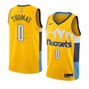 Maglia Denver Nuggets Isaiah Thomas NO 0 Statement 2018 Giallo