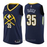 Maglia Denver Nuggets Kenneth Faried NO 35 Citta 2017-18 Blu