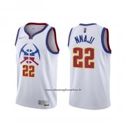 Maglia Denver Nuggets Zeke Nnaji #22 Earned 2020-21 Bianco