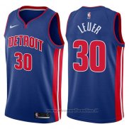Maglia Detroit Pistons Jon Leuer NO 30 Icon 2017-18 Blu