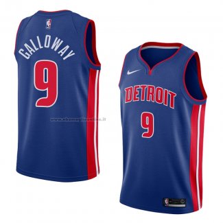 Maglia Detroit Pistons Langston Galloway NO 9 Icon 2018 Blu