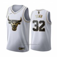 Maglia Golden Edition Chicago Bulls Kris Dunn NO 32 2019-20 Bianco