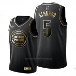 Maglia Golden Edition Detroit Pistons Luke Kennard NO 5 Nero