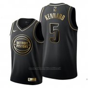 Maglia Golden Edition Detroit Pistons Luke Kennard NO 5 Nero