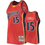 Maglia Golden State Warriors Damian Jones NO 15 2009-10 Hardwood Classics Arancione