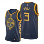 Maglia Golden State Warriors Jordan Poole NO 3 Citta Blu