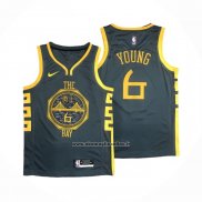 Maglia Golden State Warriors Nick Young #6 Citta 2018-19 Blu