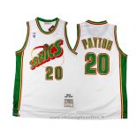 Maglia Historic Throwback Seattle SuperSonics Gary Payton NO 20 Bianco