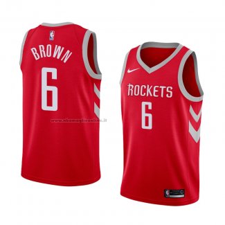 Maglia Houston Rockets Bobby Brown NO 6 Icon 2018 Rosso