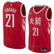 Maglia Houston Rockets Chinanu Onuaku NO 21 Citta 2018 Rosso