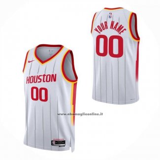 Maglia Houston Rockets Personalizzate Association 2026-27 Bianco