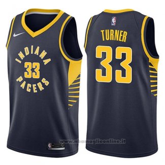 Maglia Indiana Pacers Myles Turner NO 33 Icon 2017-18 Blu