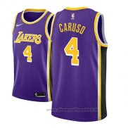 Maglia Los Angeles Lakers Alex Caruso NO 4 Statement 2018-19 Viola