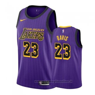 Maglia Los Angeles Lakers Anthony Davis NO 23 Citta 2019-20 Viola