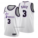 Maglia Los Angeles Lakers Anthony Davis #3 Citta 2022-23 Bianco