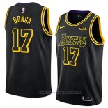 Maglia Los Angeles Lakers Isaac Bonga NO 17 Citta 2017-18 Nero