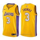 Maglia Los Angeles Lakers Isaiah Thomas NO 3 Icon 2017-18 Or