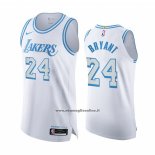 Maglia Los Angeles Lakers Kobe Bryant #24 Citta Autentico 2020-21 Bianco