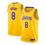 Maglia Los Angeles Lakers Kobe Bryant NO 8 Nike Icon 2018-19 Giallo