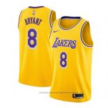 Maglia Los Angeles Lakers Kobe Bryant NO 8 Nike Icon 2018-19 Giallo