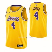 Maglia Los Angeles Lakers Rajon Rondo #4 Icon Giallo