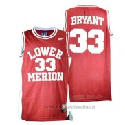 Maglia Lower Merion Kobe Bryant NO 33 Rosso