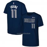 Maglia Manica Corta Dallas Mavericks Kyrie Irving 2024 NBA Finals Blu