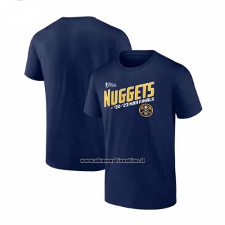 Maglia Manica Corta Denver Nuggets 2023 NBA Finals Skip Pass Blu